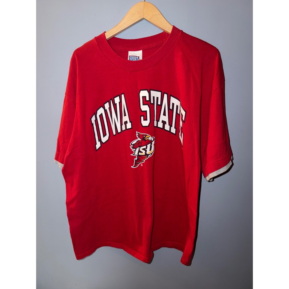 Sport Attack Iowa State Cyclones Graphic T-Shirt Red Mens XL NCAA Mascot Tee